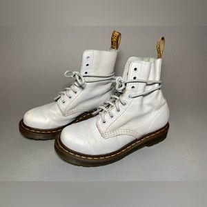 Dr. Martens Pale Blue Leather Lace Up Boots